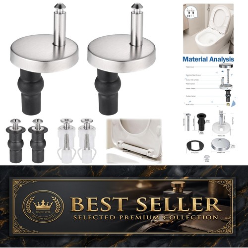 Silver toilet seat fittings - fittings,